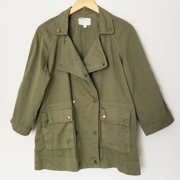 Current Elliott The Infantry Jacket Army Olive Green Utility Double Breasted XS - Picture 4 of 16
